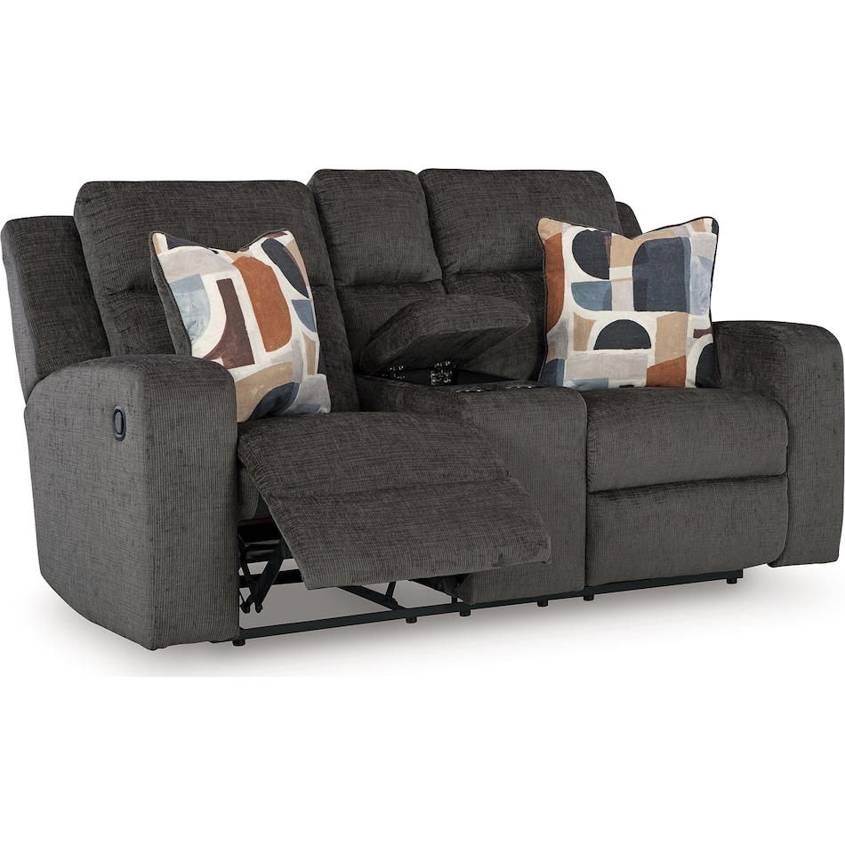 kanlow dusk reclining console loveseat   