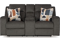 kanlow dusk reclining console loveseat   