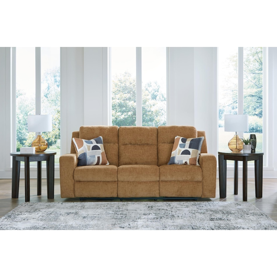 kanlow yellow reclining sofa   