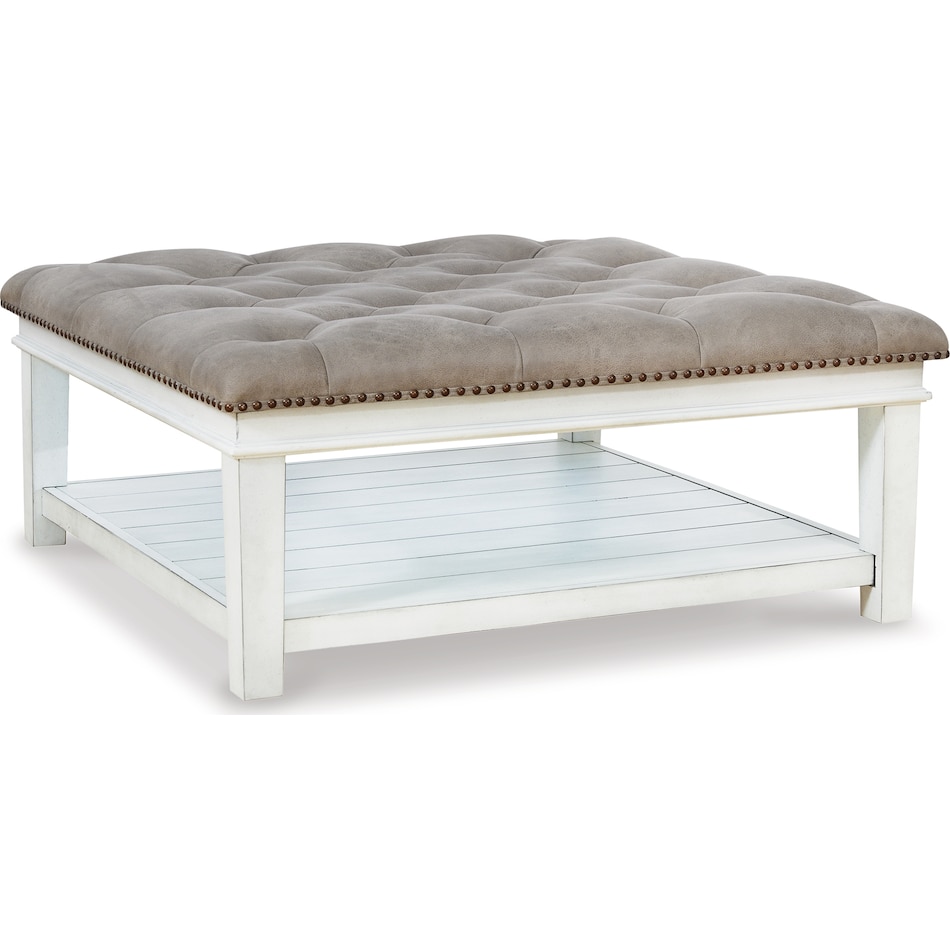 Kanwyn Upholstered Ottoman Table - Whitewash Kanwyn Upholstered Ottoman Table - Whitewash