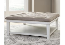 kanwyn whitewash ottoman   