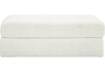 karinne linen ottoman   