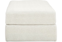 karinne linen ottoman   