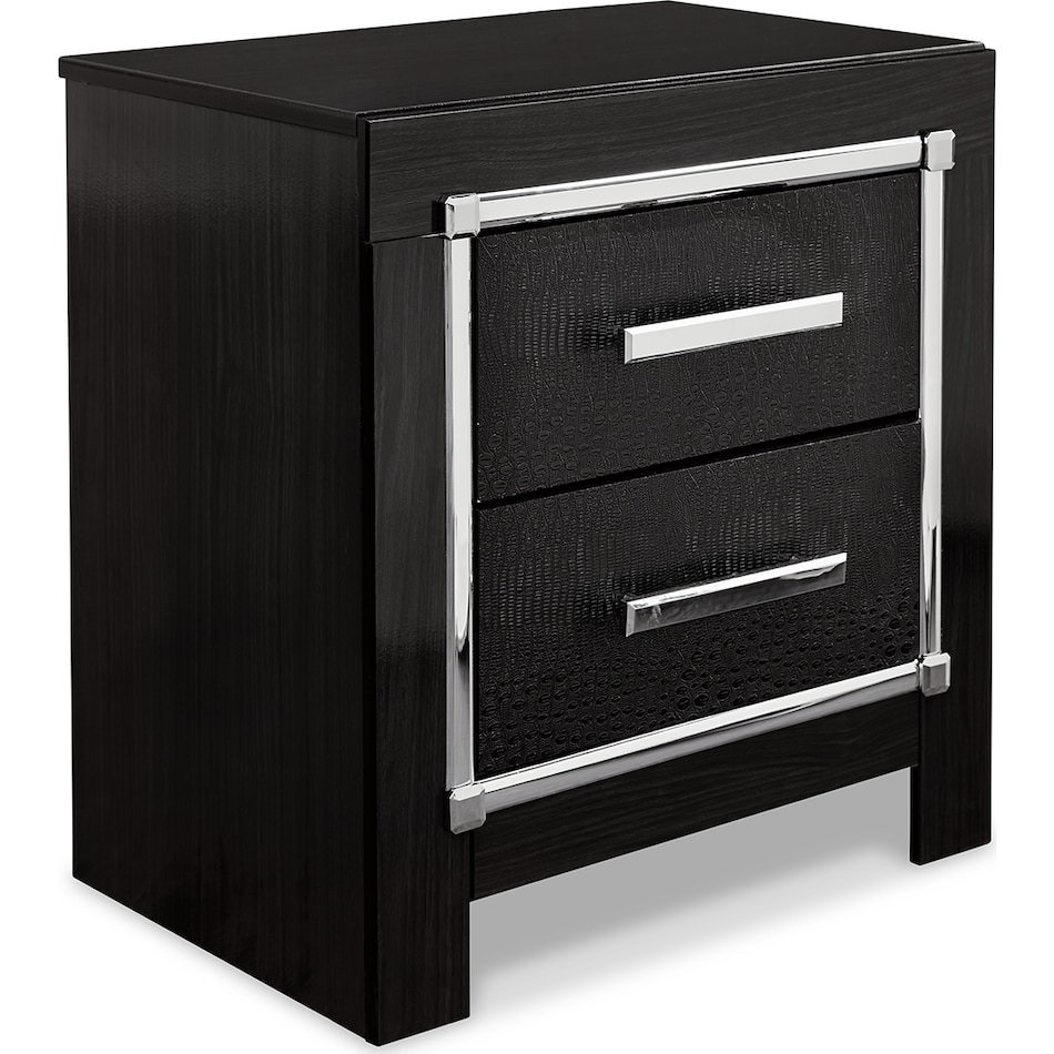 kaydell black nightstand   