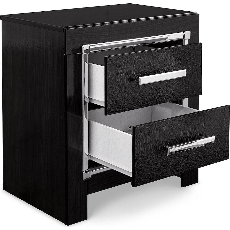 kaydell black nightstand   