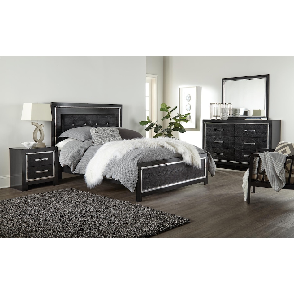 kaydell black nightstand   