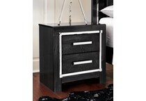 kaydell black nightstand   