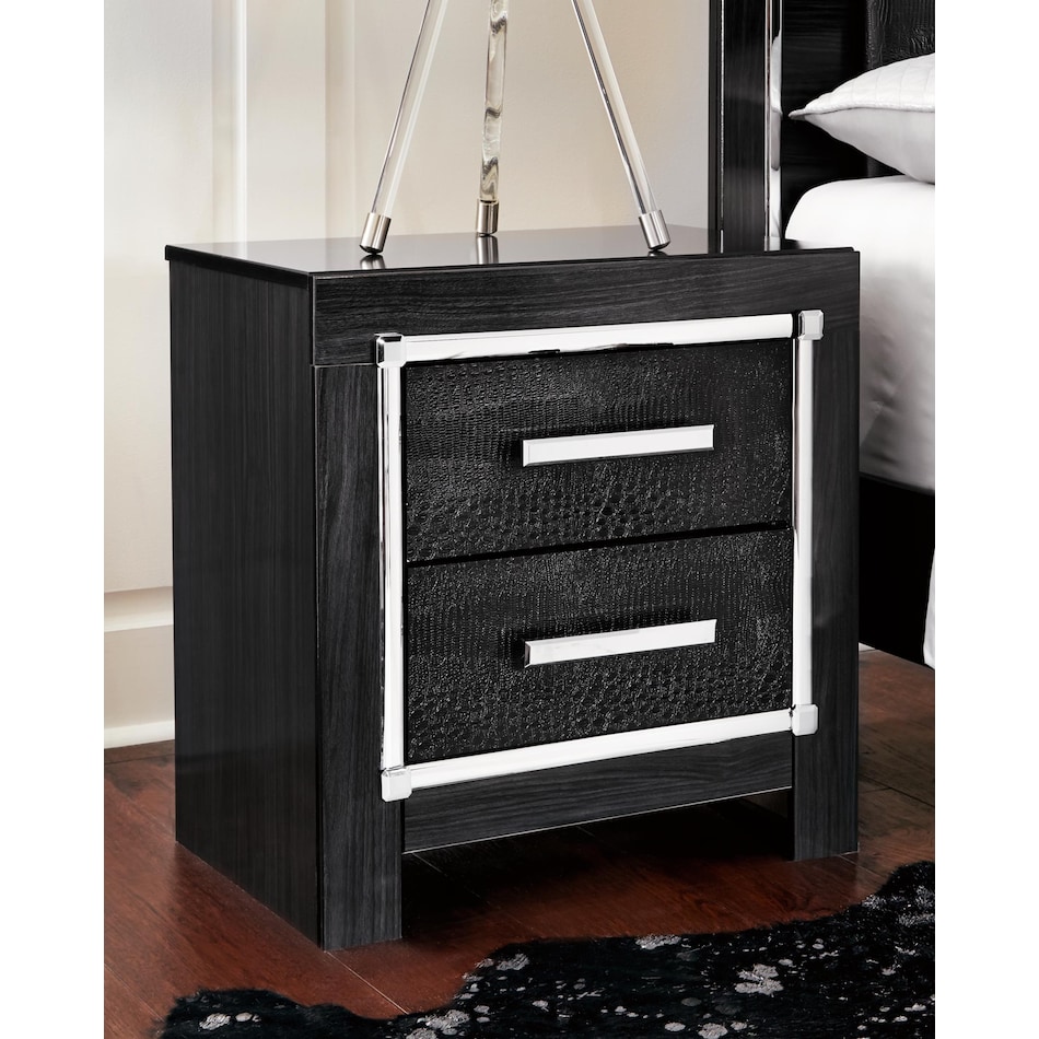 kaydell black nightstand   
