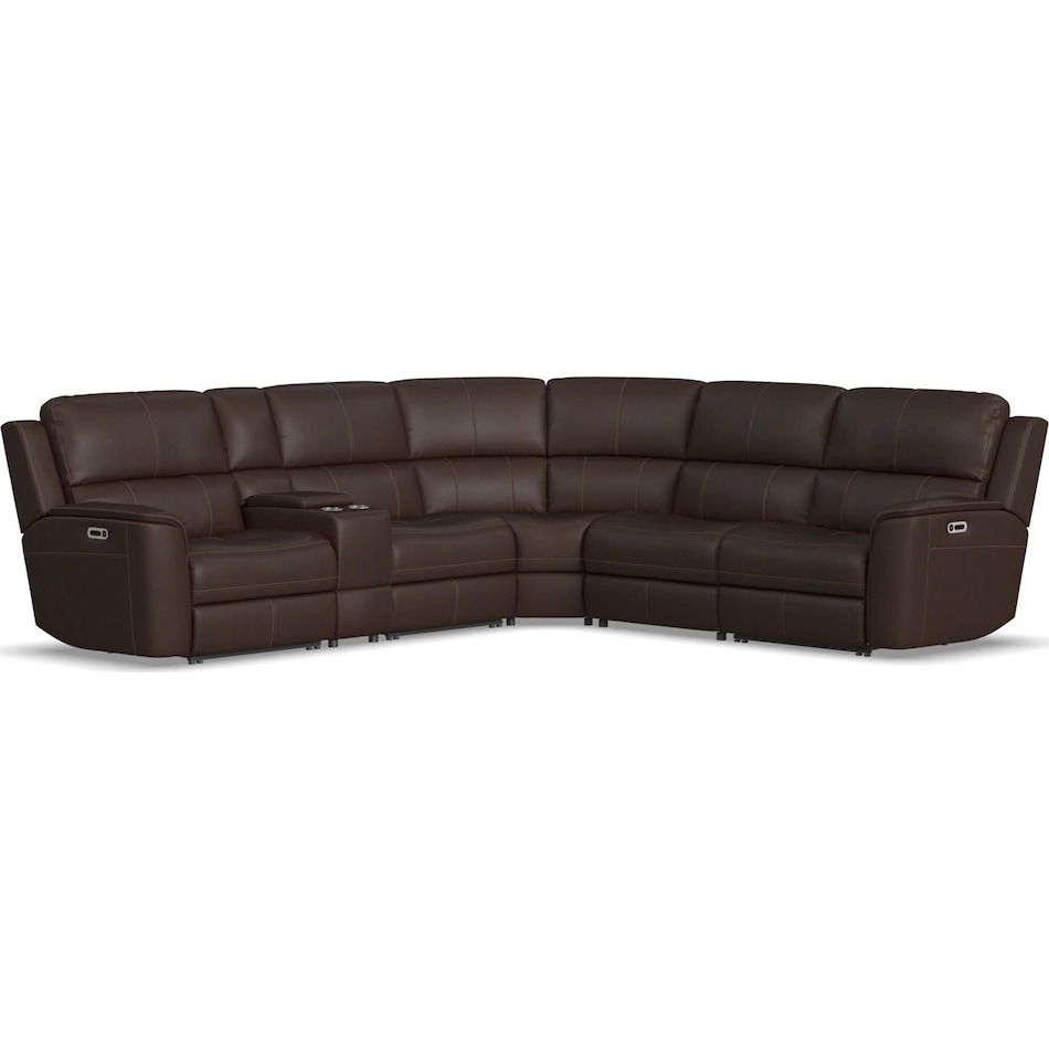keanu sectional burnt umber package   