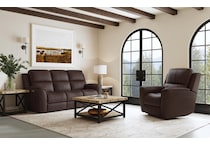 keanu brown power leather recliner   
