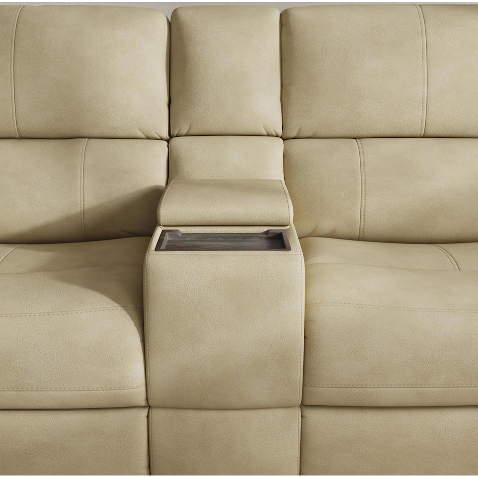 keanu brown power leather reclining console loveseat   