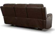 keanu brown power leather reclining sofa   