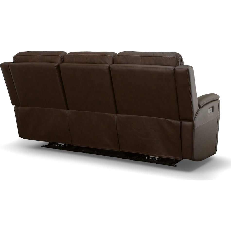 keanu brown power leather reclining sofa   