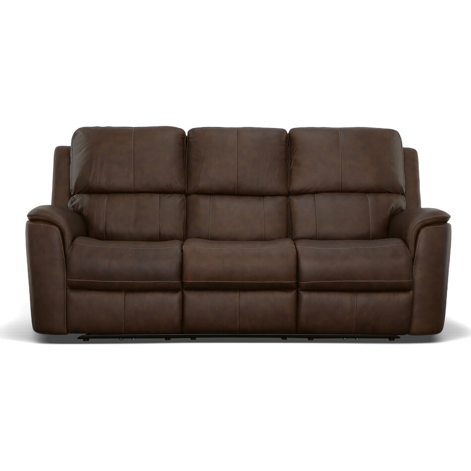 keanu brown power leather reclining sofa   