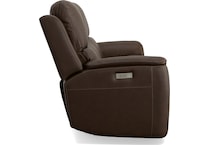 keanu brown power leather reclining sofa   