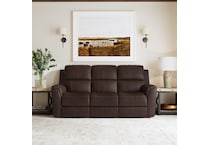 keanu brown power leather reclining sofa   