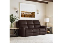 keanu brown power leather reclining sofa   