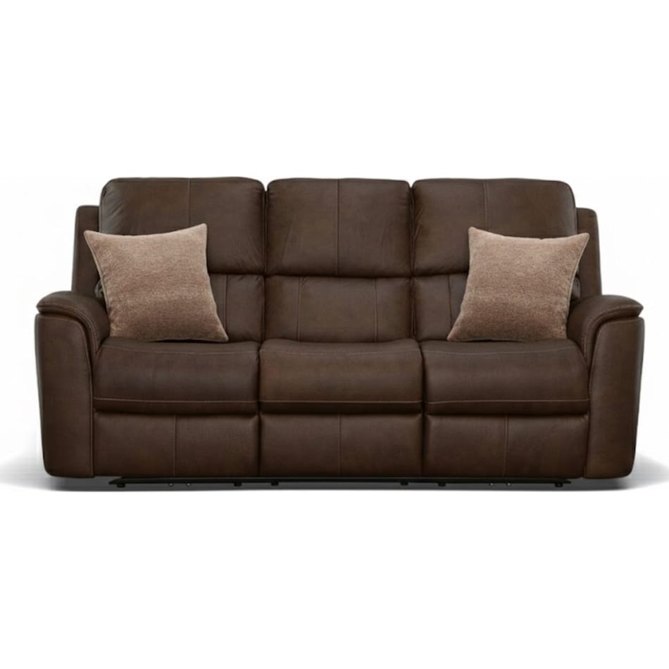 keanu brown power leather reclining sofa   