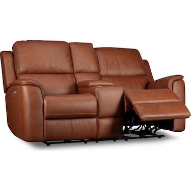 KEANU POWER LEATHER LOVESEAT