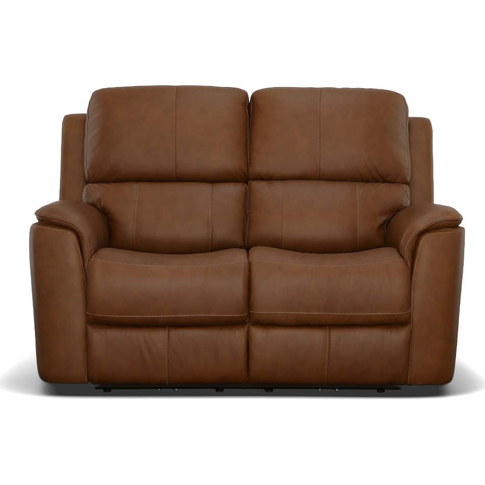keanu carmel power leather reclining console loveseat   