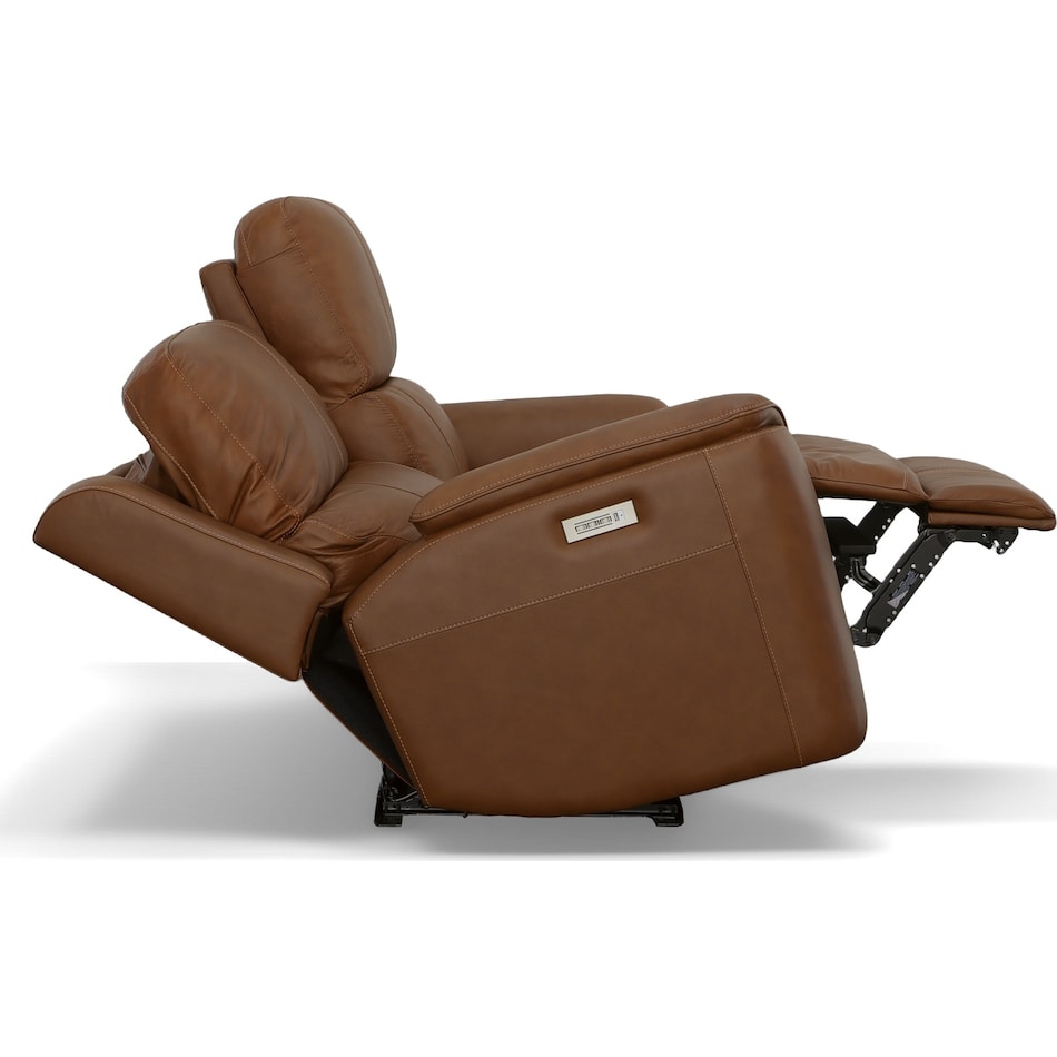 keanu carmel power leather reclining console loveseat   