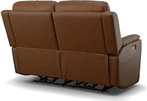 keanu carmel power leather reclining console loveseat   