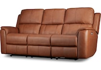 keanu carmel power leather reclining sofa   