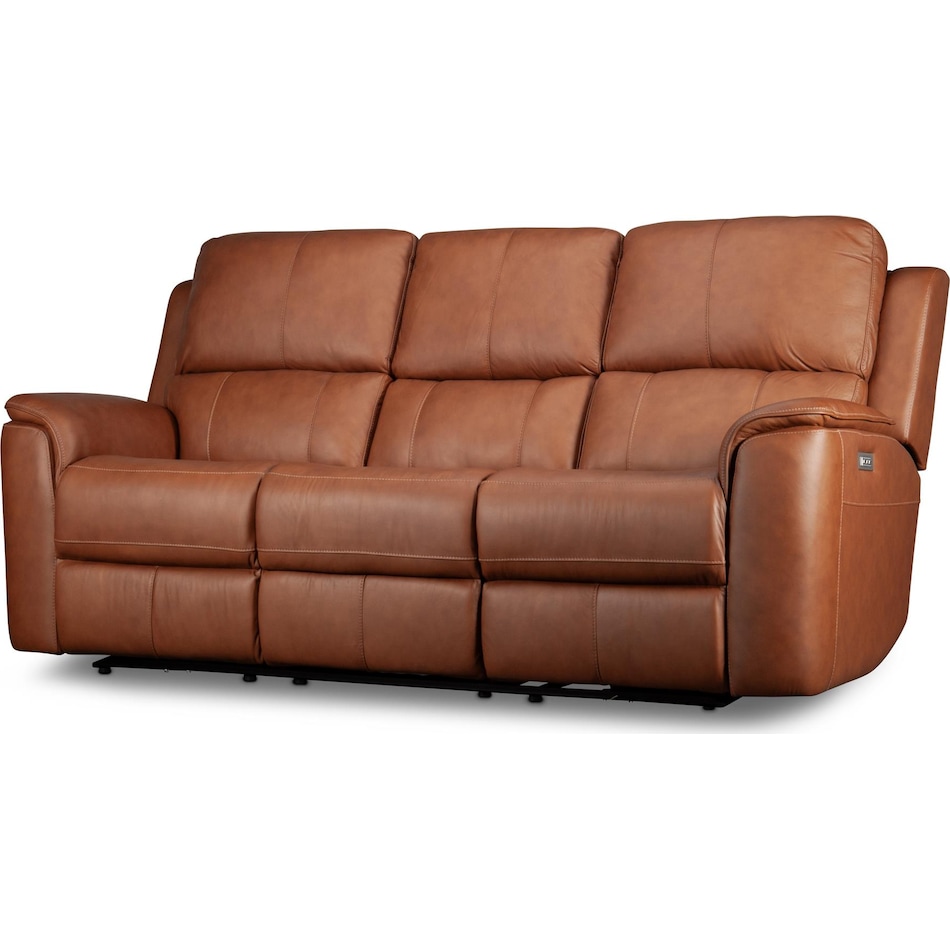 keanu carmel power leather reclining sofa   