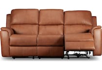 keanu carmel power leather reclining sofa   