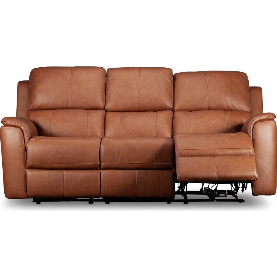 keanu carmel power leather reclining sofa   