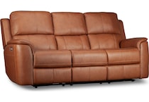 keanu carmel power leather reclining sofa   