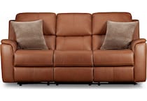 keanu carmel power leather reclining sofa   