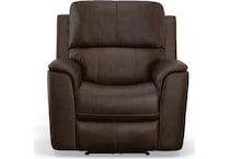 keanu dark brown power leather recliner   
