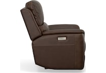 keanu dark brown power leather recliner   