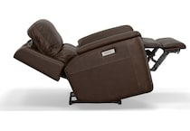 keanu dark brown power leather recliner   