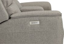 keanu grey power reclining console loveseat   