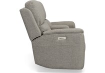 keanu grey power reclining console loveseat   