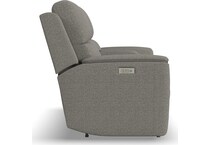 keanu grey power reclining console loveseat   