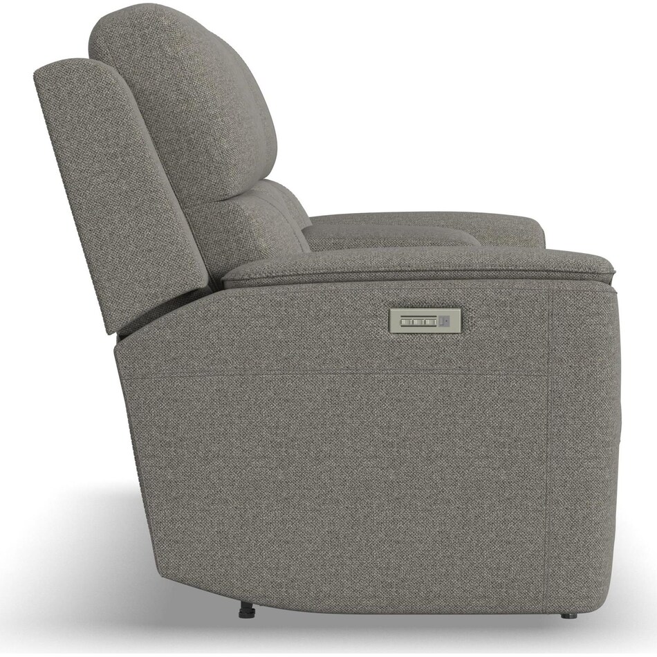 keanu grey power reclining console loveseat   