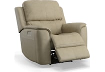 keanu tan power leather recliner   