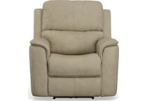 keanu tan power leather recliner   