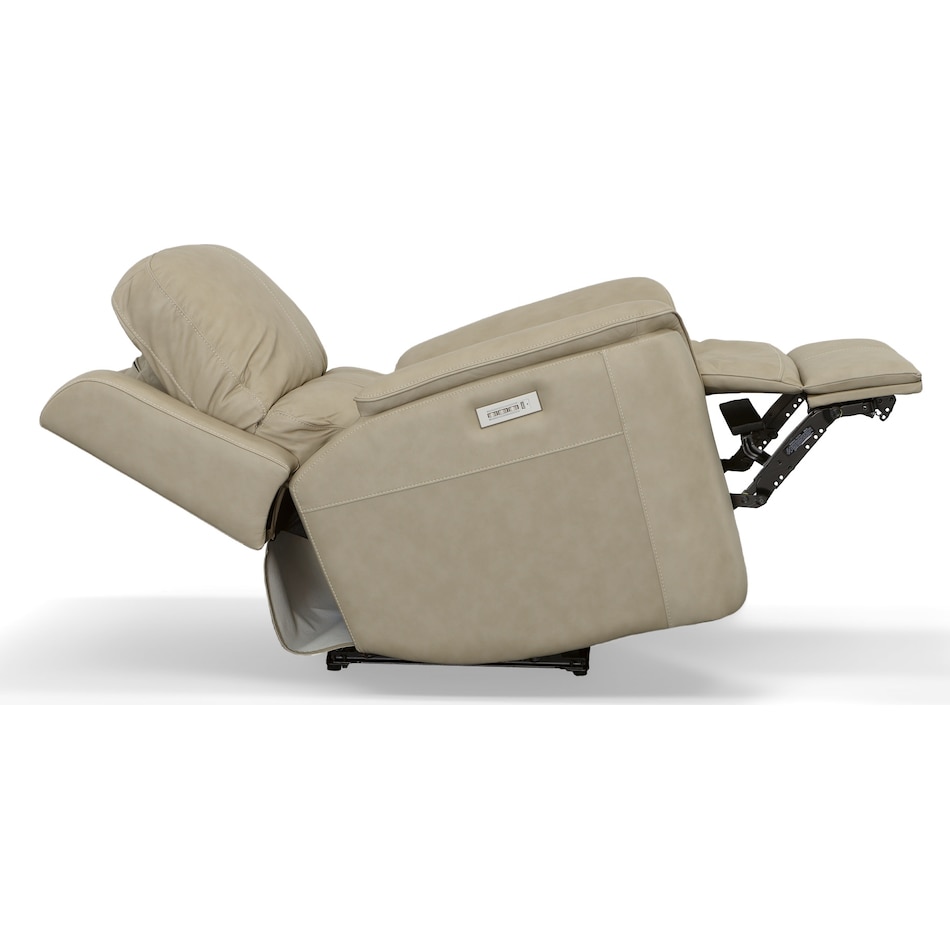 keanu tan power leather recliner   