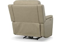 keanu tan power leather recliner   