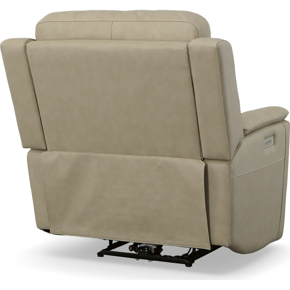 keanu tan power leather recliner   