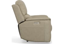 keanu tan power leather recliner   