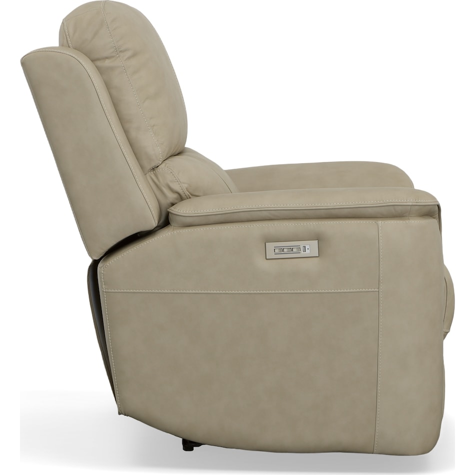 keanu tan power leather recliner   