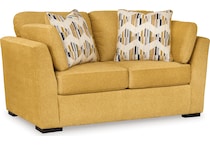 keerwick yellow loveseat   