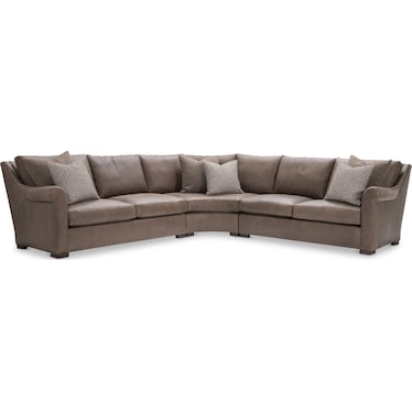 KEIRNAN 3 PIECE LEATHER SECTIONAL BY BERNHARDT
