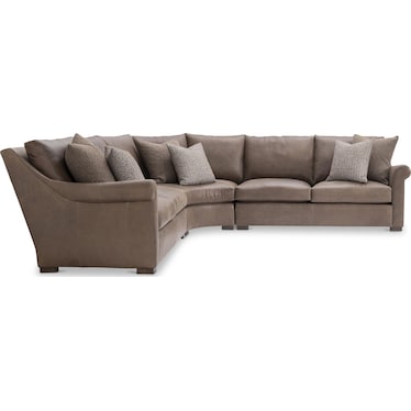 KEIRNAN 3 PIECE LEATHER SECTIONAL BY BERNHARDT
