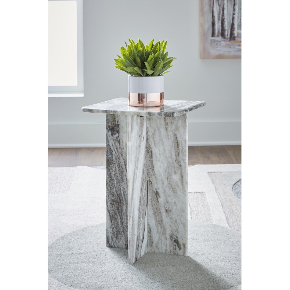 keithwell gray chairside table   